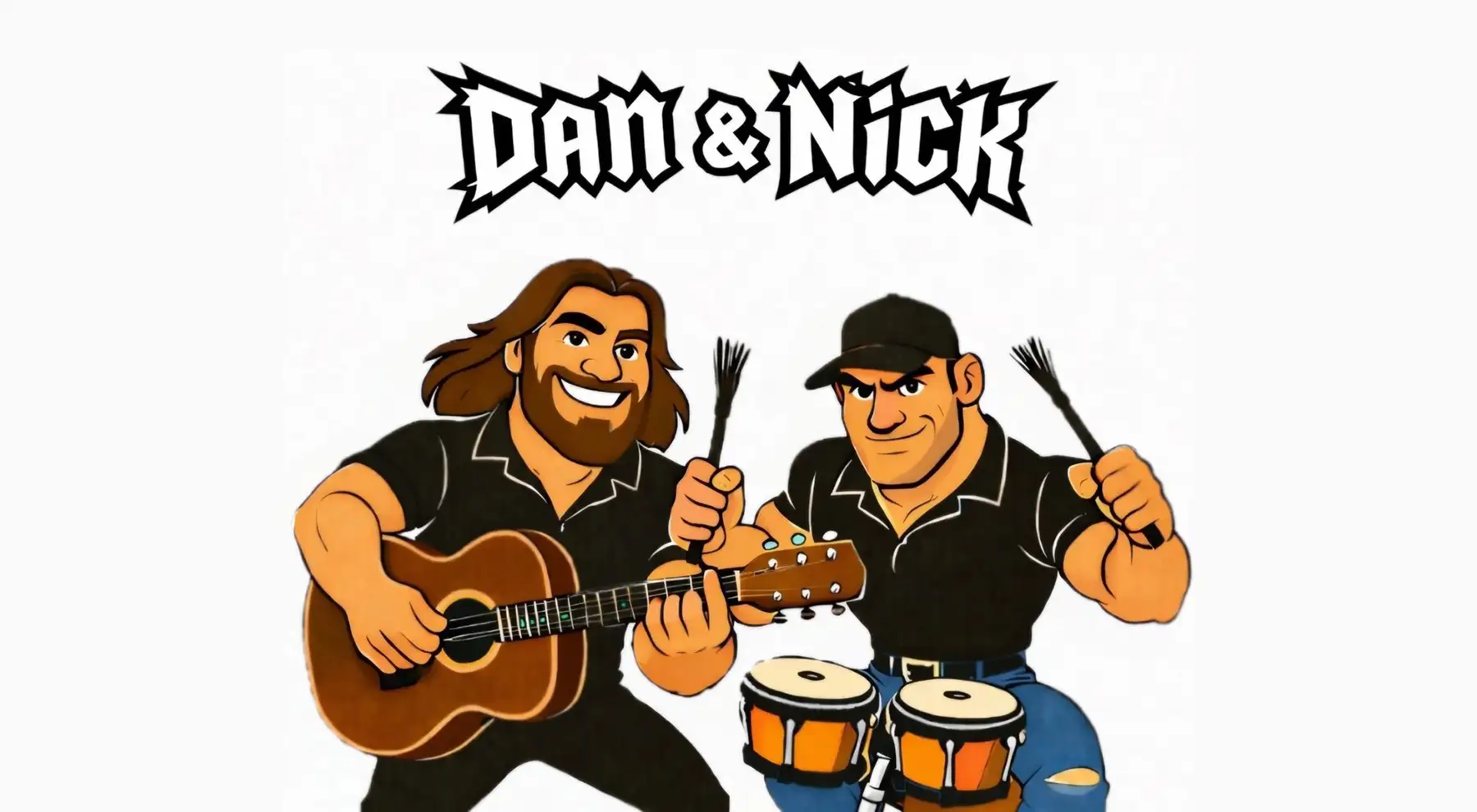 Illustration of Dan and Nick band.