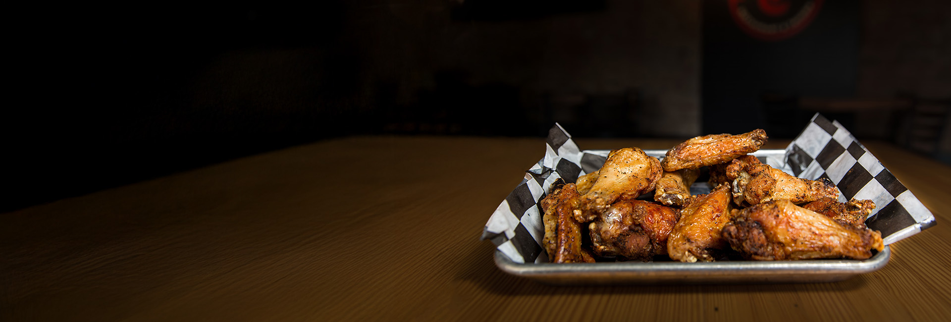 Chicken wings on a platter.
