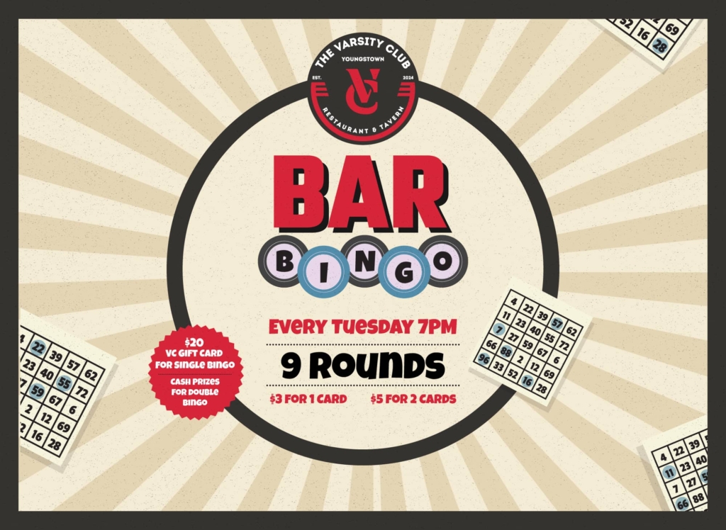 Bar Bingo at The Varsity Club Youngstown.