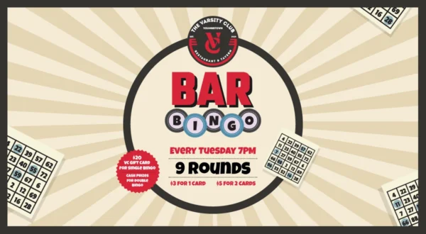 Bar Bingo at The Varsity Club Youngstown.